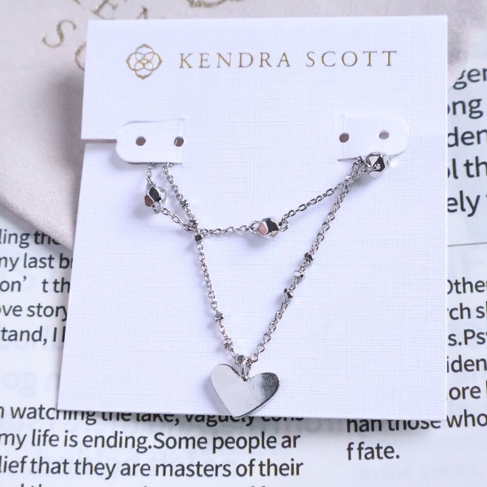 Kendra Scott Ari Heart Silver Necklace